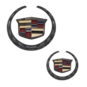 black color front rear wreath crest emblem badge sticker for escalade cts srx ebay ebay