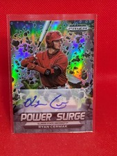 2022 Prizm Draft Picks Ryan Cermak Power Surge Silver Prizm Auto #PS-RY - Rays
