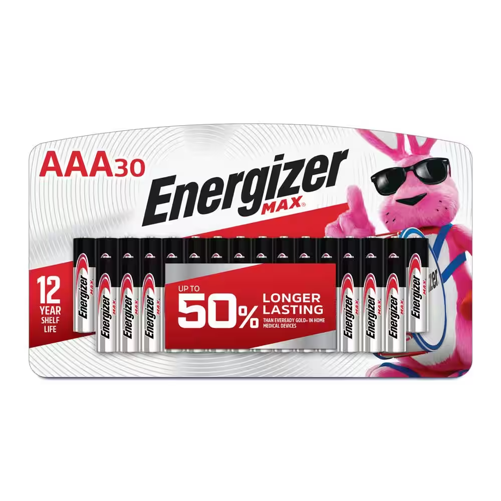 MAX AAA Batteries (30-Pack), Triple a Alkaline Batteries-image