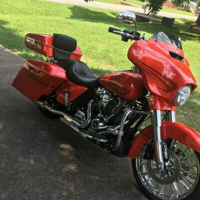 For 97+ Harley Street Road Giide Laguna Orange Razor Pack Trunk