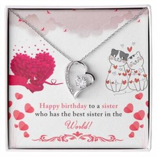 To My Sister Necklace, Brother to Sister, Birthday gift For Sister