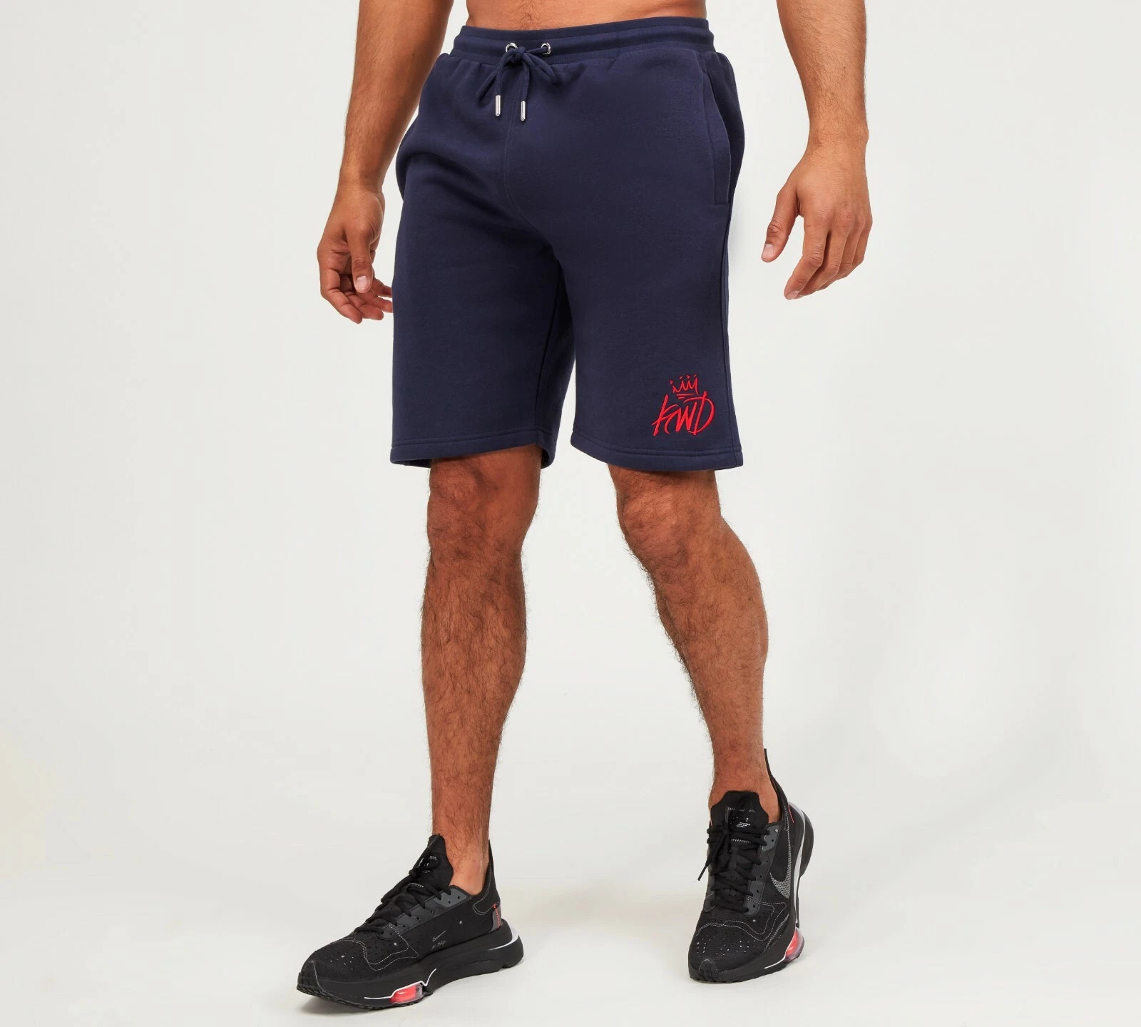 Kings Will Dream KWD New Mens Fleece Cotton Sweat Shorts Crosby Navy Red