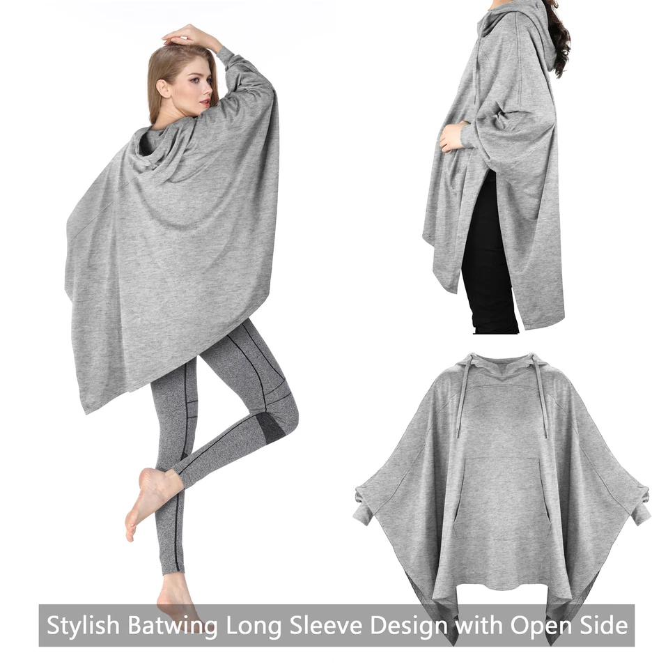 Sudadera con capucha suelta manta de gran tamaño para mujer Foto 4 de 4