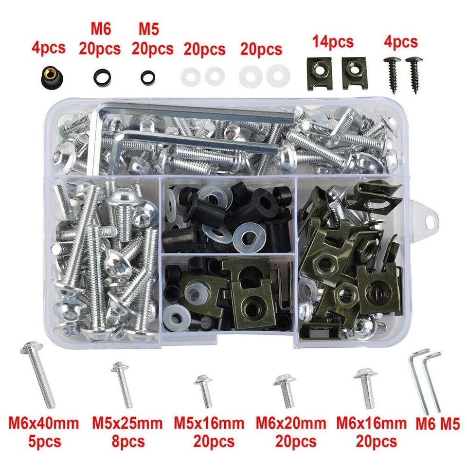 Kit completo de tornillos de carenado aptos para Kawasaki ZZR1200 Z800/E versión Z750R Foto 3 de 4