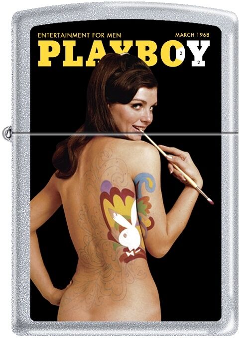 Zippo Playboy March 68 Cover Satin Chrome Windproof Lighter NEW RARE. Available Now for 20.13