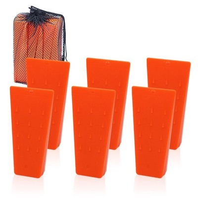 6pcs 5.5  Tree Felling Wedges - ABS Plastic Logging Wedges with Anti-Slip Tee...