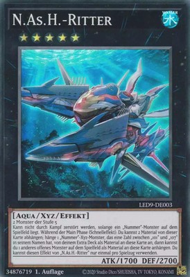 Yu-Gi-Oh! - N.As.H. Knight LED9-EN003 Card TCG German Trading Card Game