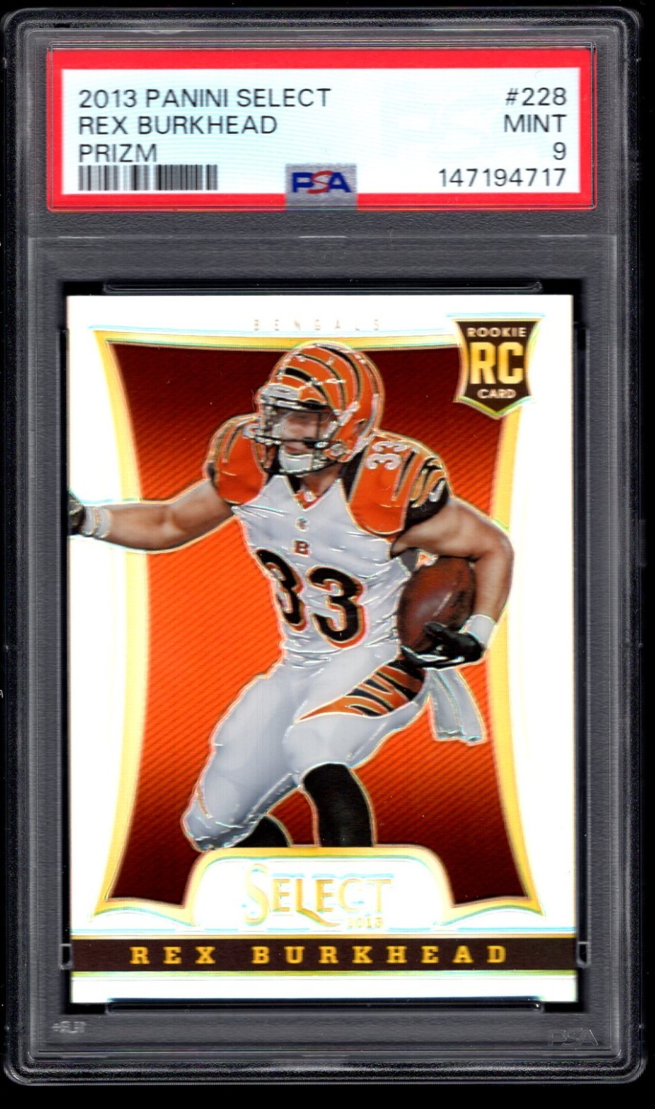 Rex Burkhead Panini Select #228 Prizm