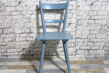Küchenstuhl Wirtshausstuhl Stuhl pastell blau 60er Vintage Shabby Chic Möbel
