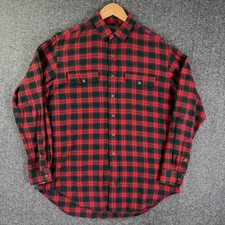 Vintage Polo Country Flannel Shirt Men Large Red Plaid Lumberjack Outdoor