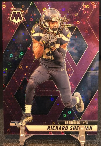 2025 Panini Mosaic Richard Sherman #222 No Huddle Purple /50 Seattle Seahawks