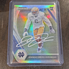 Panini Prizm Draft Picks Jeremiah Owusu-Koramoah Rookie Auto Notre Dame #147