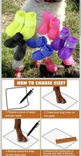 Lime Green Puppy Dog Boots Small New, Shoes Dogs Waterproof Non-Slip Rain Covers