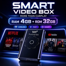 2026 NEW Wireless CarPlay AI Box Android Auto Video Dongle Netflix YouTube 32GB