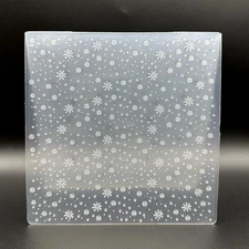 3D Plastic Embossing Folder Template Christmas Snowflakes Falling Texture 5.91X5