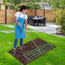 35.83*9.84in Lawn Leveling Rake for gardens, farms, lawns, yards, soccer fields