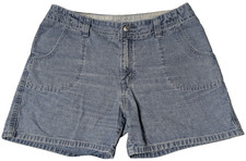 VTG 90s LEVIS Denim Shorts Light Blue Patch Flap Pocket - Women Size 12