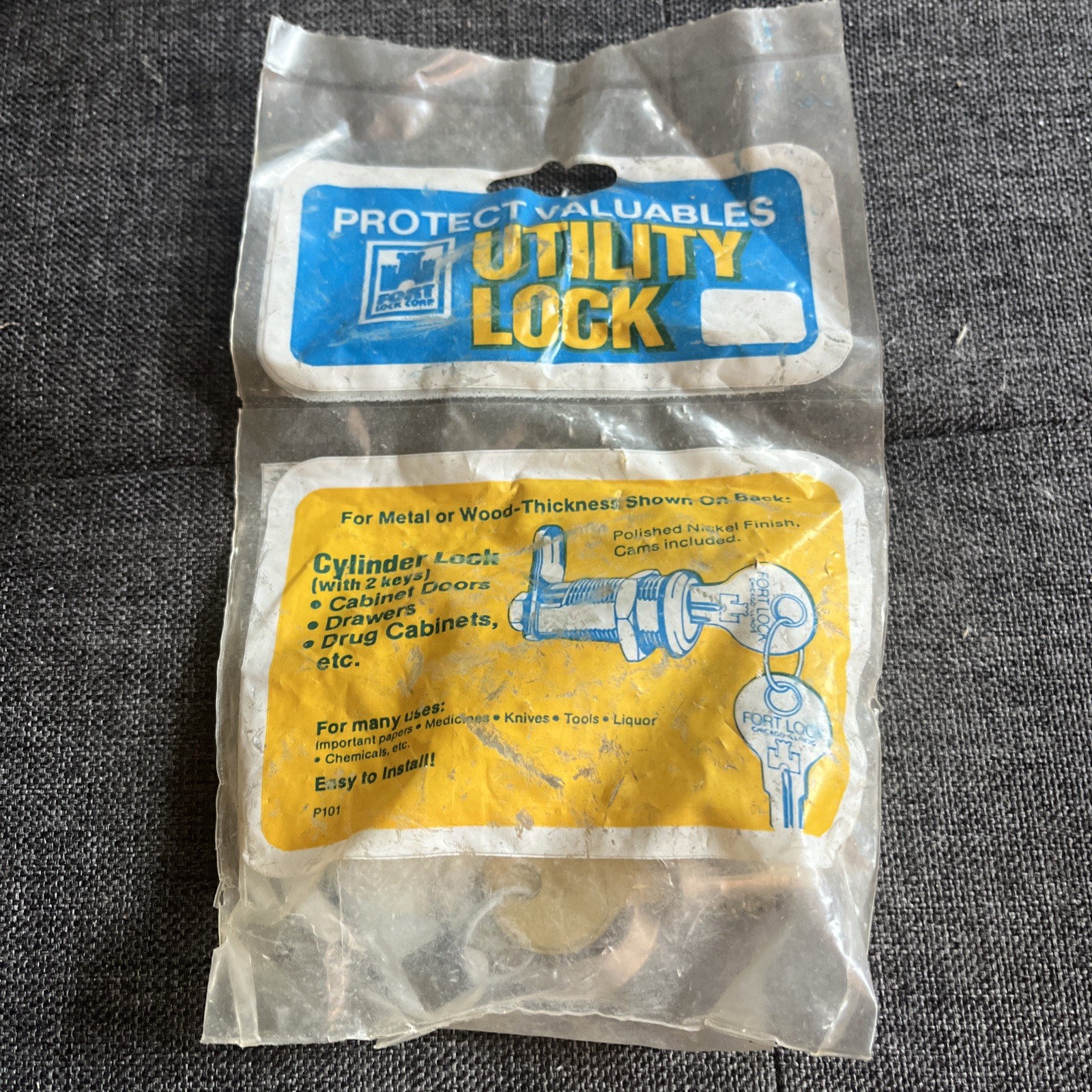 Fort Cam Lock 3/8” NOS 2 Keys  Mfw BU 3058 A  Locksmith Utility Desk Tool Cab