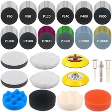 133pcs 3 Inch Sanding Disc Kit, 60-10000 Grit Wet Dry Hook & Loop Sandpaper Pads 0.15 per gallon