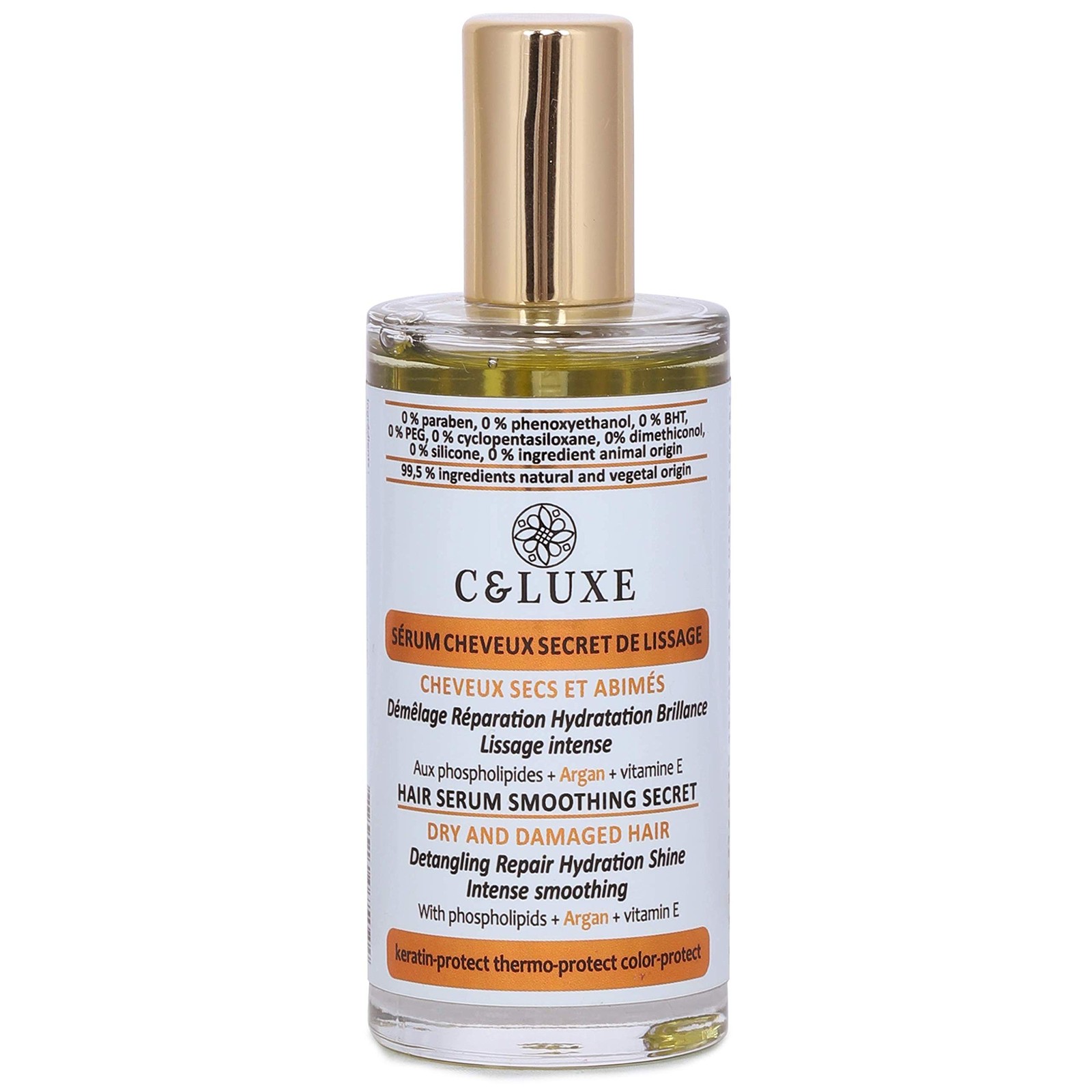 Sérum lissant cheveux secs et abîmés soin d'exception hydratation profonde 50ml