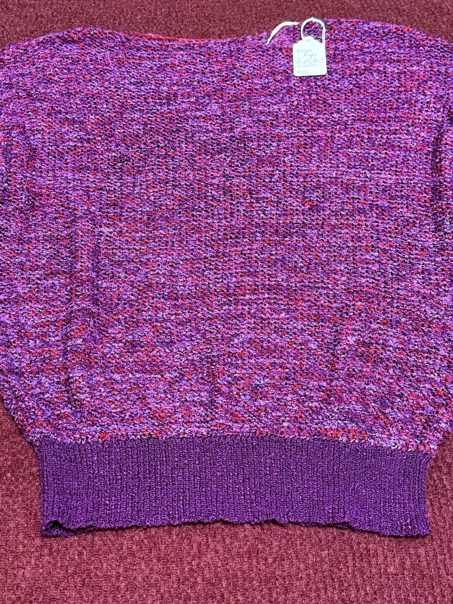 VTG French Rags Sweater OOAK Handmade textured boucle knit Euro Art Pre FCUK USA View 4