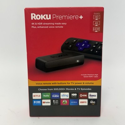 Roku Premiere+ 4K HDR Streaming Media Player Voice Remote New In Box