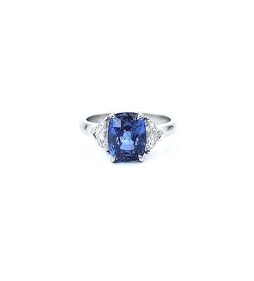 3.50 ct GIA Certified Sapphire & Diamond Ring