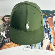 Polo Ralph Lauren Men's Twill High-Crown Ball Snapback Cap Olive Green