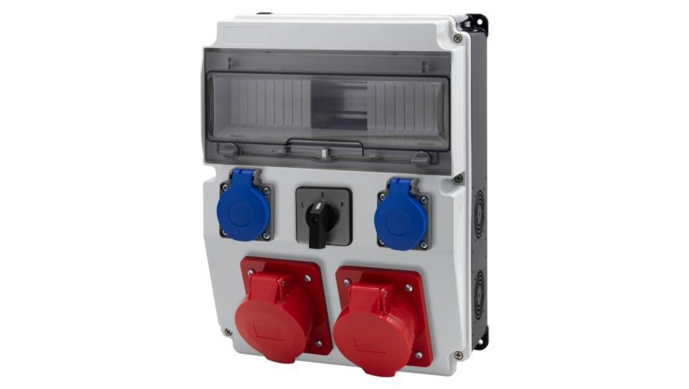 CAJA Distributor 12M BICOLOR Sockets 16A 5p, 32A 5p F3.2715