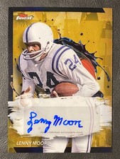 2024 Topps Finest Autograph - Lenny Moore Gold Geometric Refractor #FA-LM(19/50)