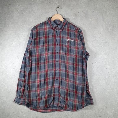 Vintage L.L.Bean Kariertes Langarm Button Down Hemd Herren Medium Grün