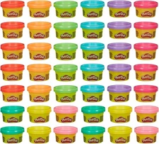 "Play Doh Bulk Handout 42-Pack of 1-Ounce Modeling Compound Cans, Back to School