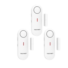 TECKNET Door Alarms for Kids Safety, Window Alarm Pool White-3Pack