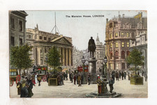 GB KEVII MANSION HOUSE LONDON postcard 1909 posted THAME 1/2d