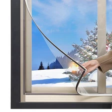 DIY Magnetic Window Insulation Kit 48"x44" Indoor Clear Film for Heat and Col...