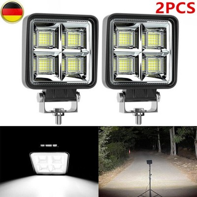2X LED Arbeitsscheinwerfer KFZ 192W 12V/24V Auto Strahler Traktor Scheinwerfer