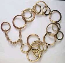 Vintage Gold-tone 1970s Linked Disks Belt Sz L - Adjustable 37 - 42 inch