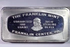 1971, Franklin Mint, Kanawha Valley Bank, WV,  1000 Grains Solid Siver Bar