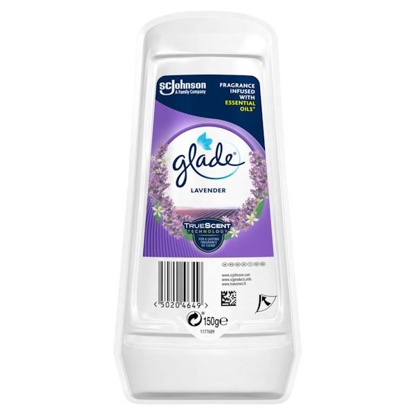 3 x Glade Solid Gel Air Freshener Lavender 150g