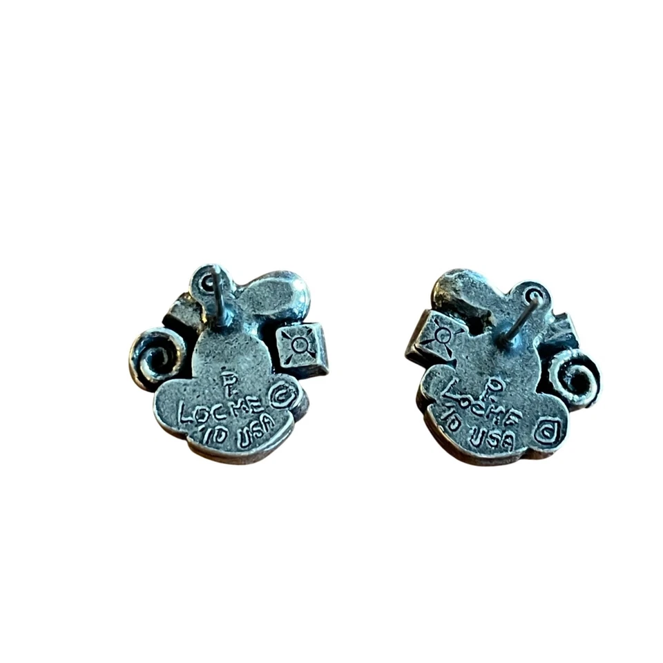 Aretes Patricia Locke piedra multicolor tono plata 2010 Foto 3 de 3