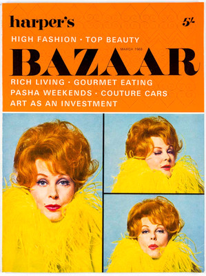 Arlene Dahl GUY BOURDIN Pasha COUTURE Paris Collection MARZAL Harpers March 1968