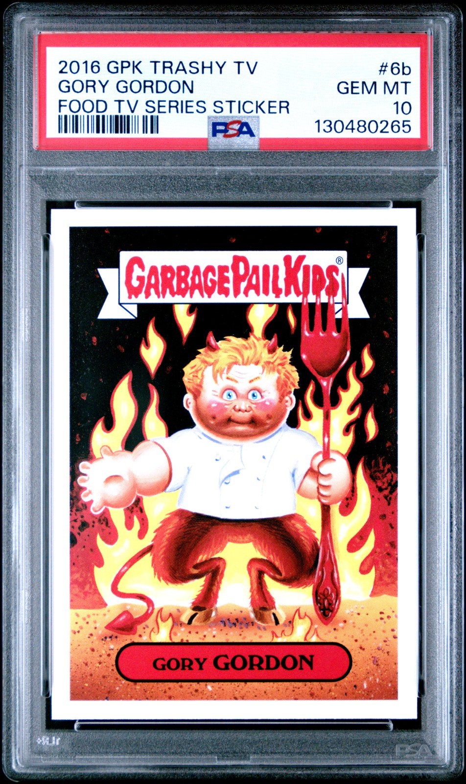 2016 Topps Garbage Pail Kids Trashy TV Food 6b GORY GORDON Ramsey PSA 10 GEM