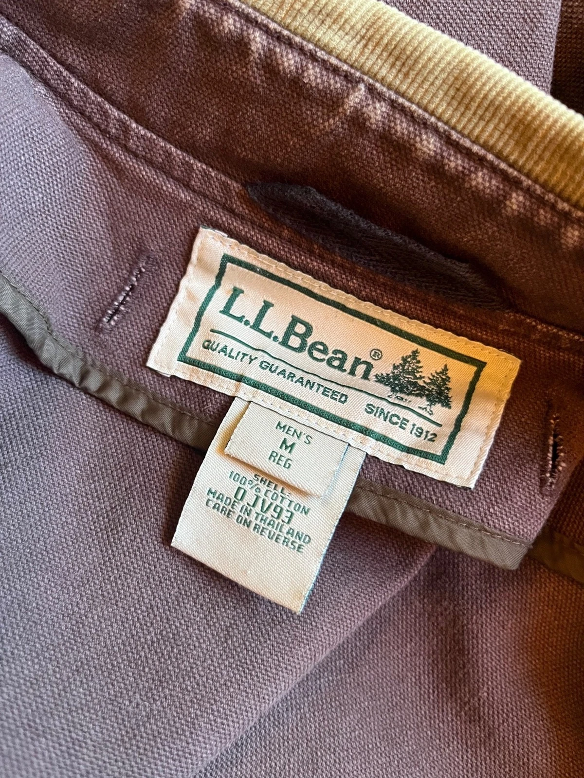 VTG LL Bean Canvas Barn Chore Coat Jacket Workwear Mens Medium OJV93 Brown *READ - product detail image 10