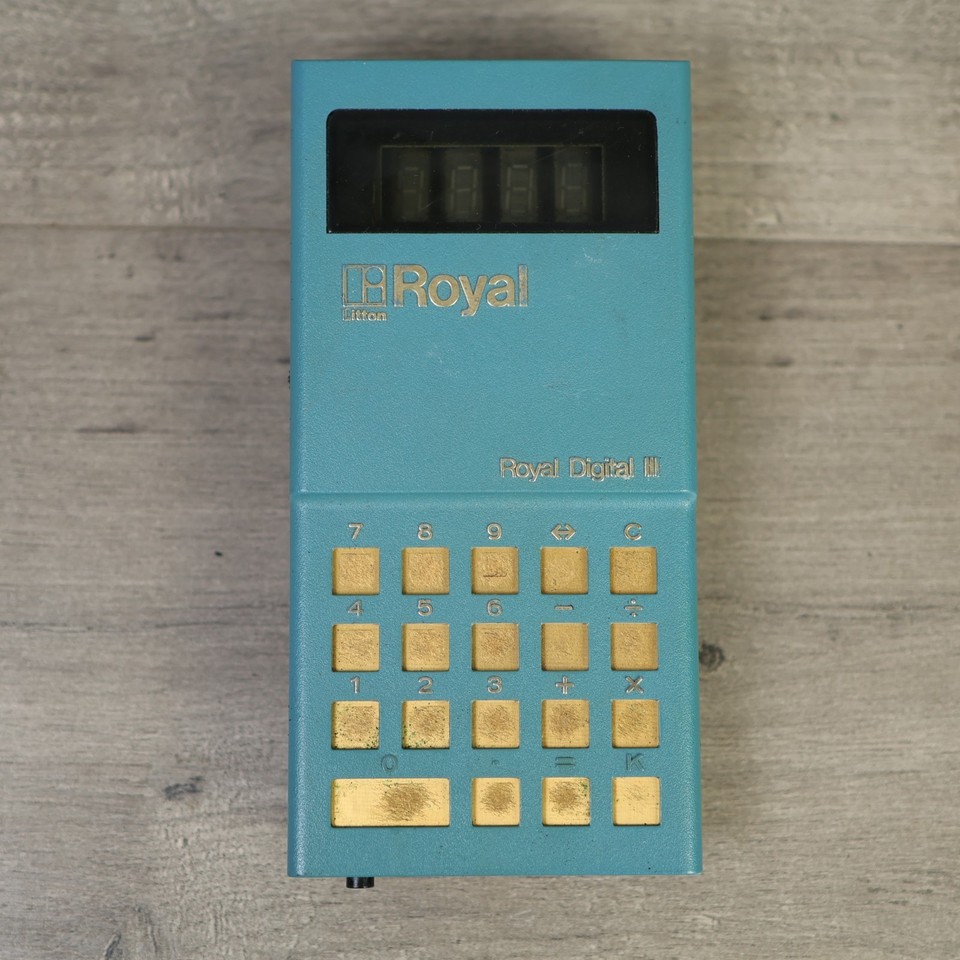 Royal Digital III Calculator - Vintage 1972 - Hand-Held with Stylus and Charger