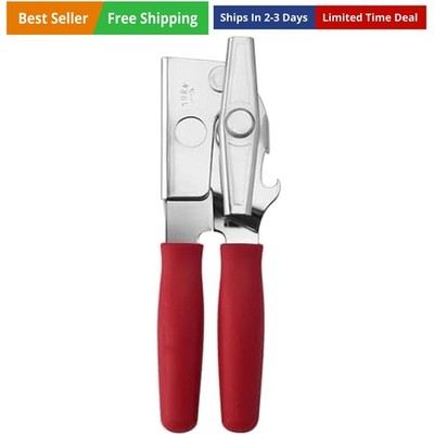Portable Can Opener with Sharp Blade, Manual Hand Held, 2-in-1 Can and Bottle...