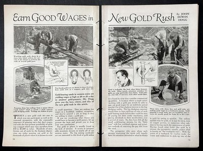  Earn Good Wages in New Gold Rush  1931 Depression era pictorial Southwest USA