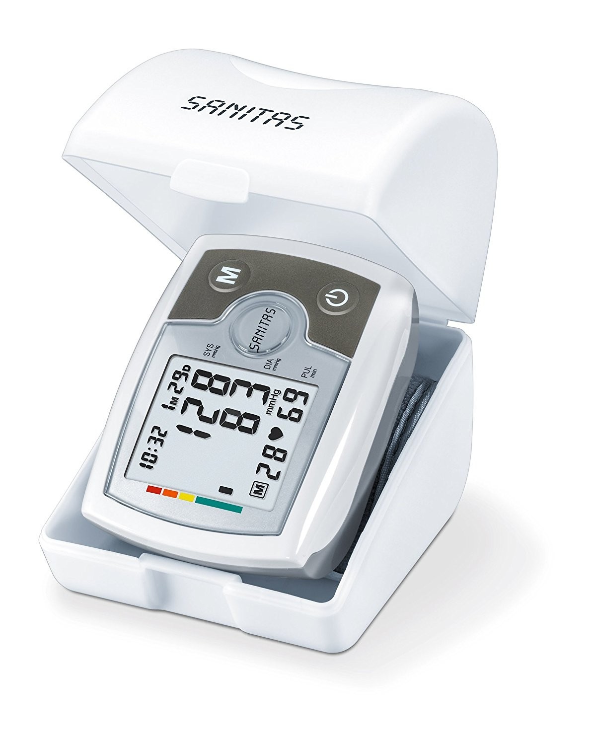 Tensiomètre Sanitas contre l'hypertension avec écran LCD haute lisibilité