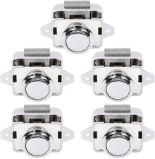 5 PCS Push Button Latch Cabinet Door Catch Keyless Cupboard Locks for RV Yachts