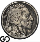 1915-D Buffalo Nickel, Semi-Key Denver Date