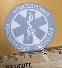 Emergency Medical Technician EMT INSIDE WINDOW DECAL OFFICIAL STICKER Round